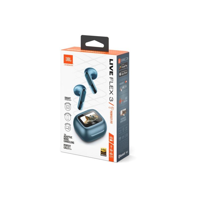 Slušalke JBL Live Flex 3, modre
