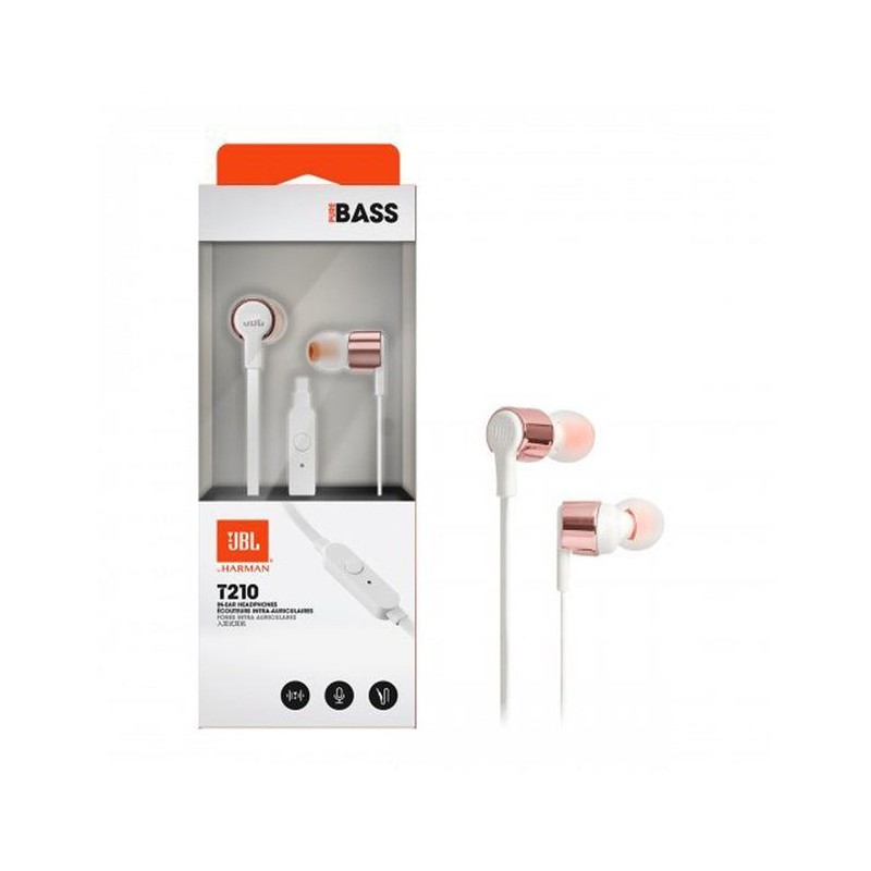 Slušalke JBL Tune 210, roza-zlate