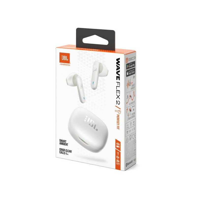 Slušalke JBL Wave Flex 2, bele