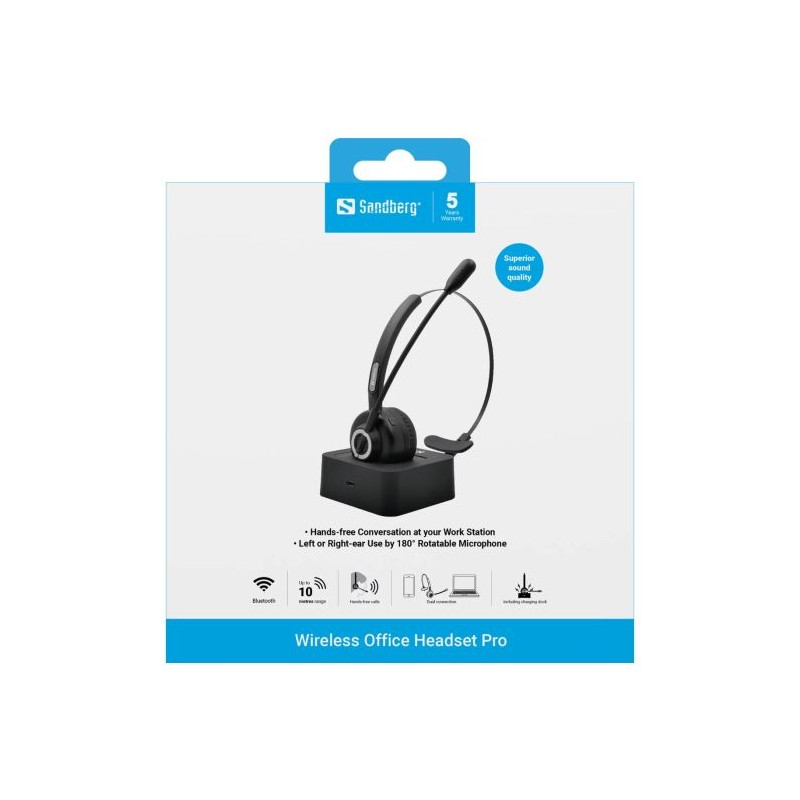 Slušalke Sandberg Wireless Office Headset Pro, 126-06