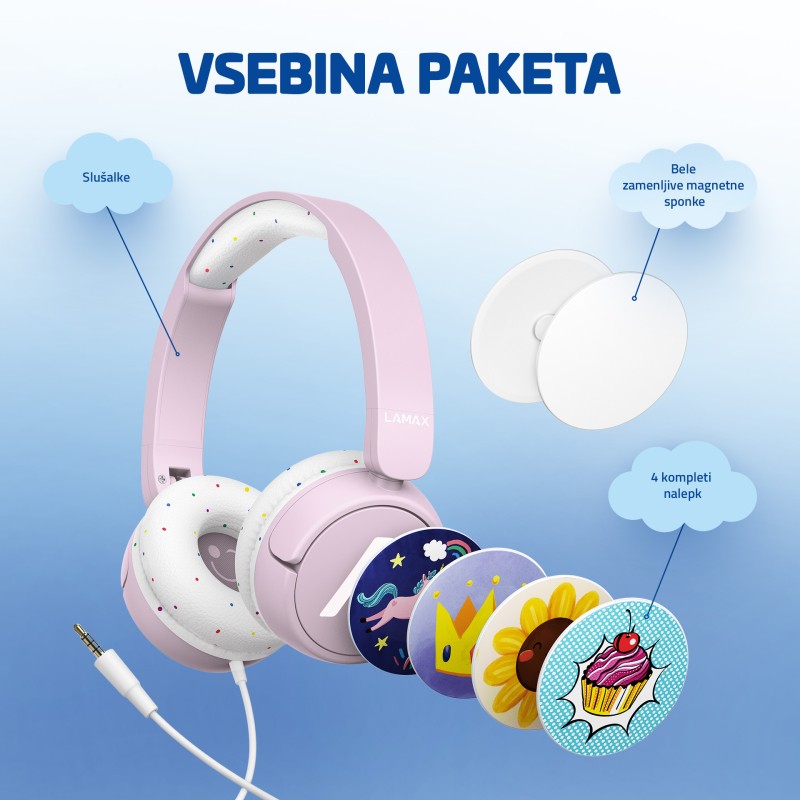Slušalke LAMAX SoundKid1, roza
