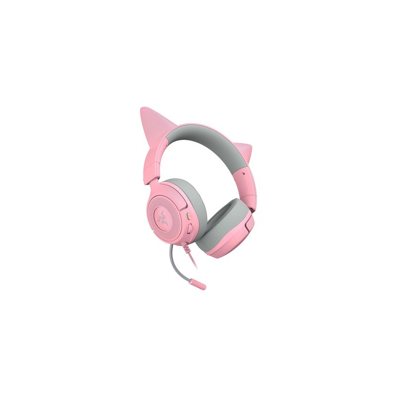 Slušalke Razer Kraken Kitty V3 X Quartz, roza