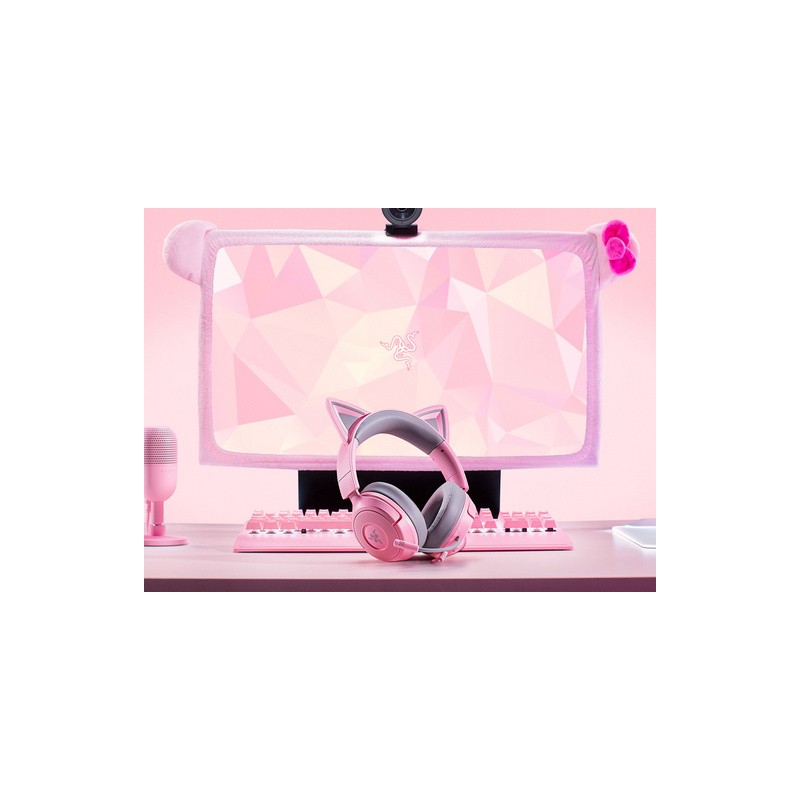 Slušalke Razer Kraken Kitty V3 X Quartz, roza