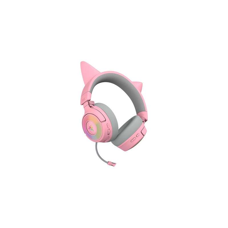 Slušalke Razer Kraken Kitty V3 Pro Quartz, roza