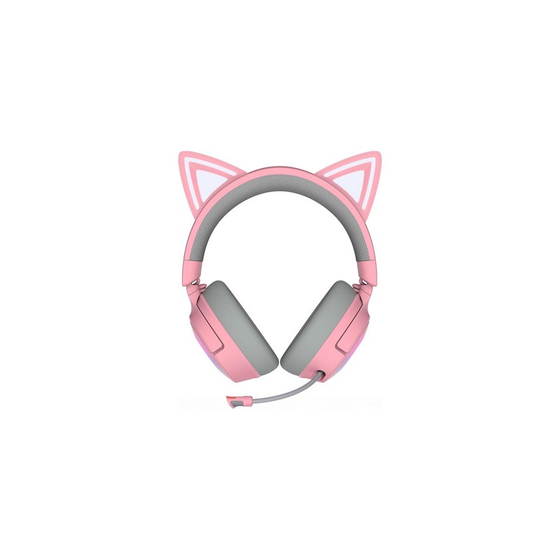 Slušalke Razer Kraken Kitty V3 Pro Quartz, roza
