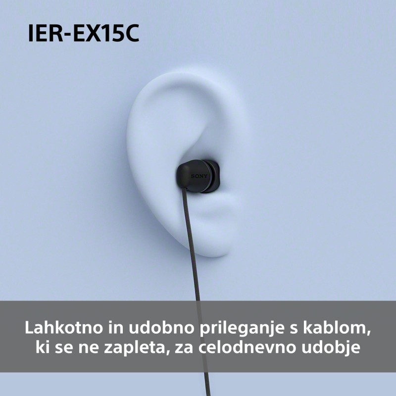 Slušalke SONY IER-EX15C, bele