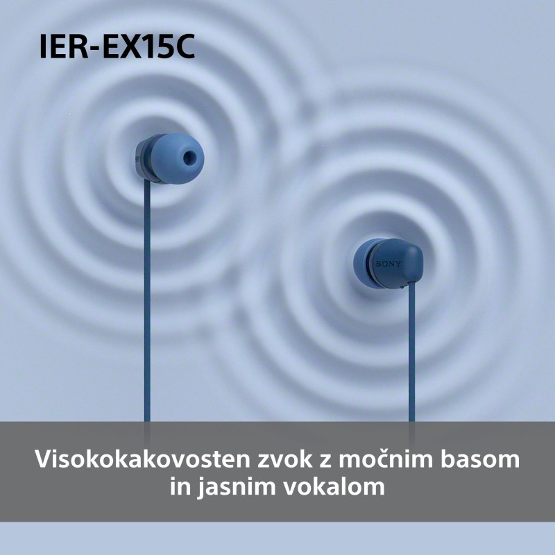 Slušalke SONY IER-EX15C, bele