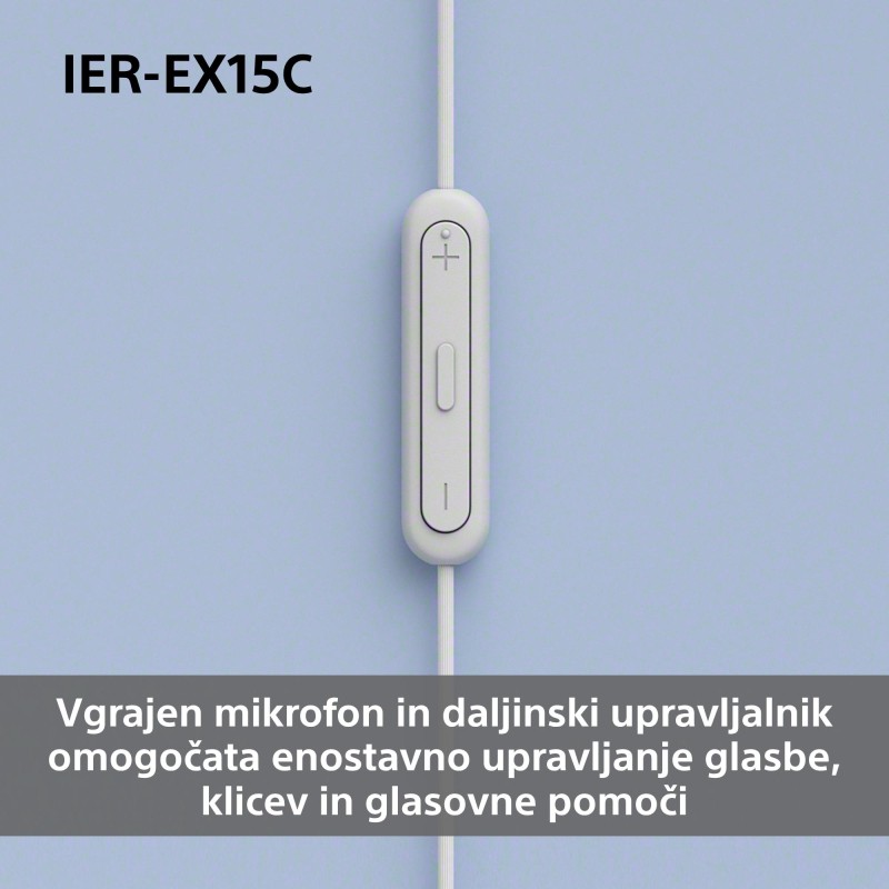 Slušalke SONY IER-EX15C, bele
