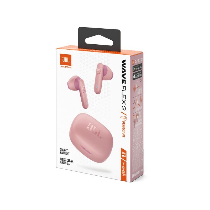 Slušalke JBL Wave Flex 2, roza