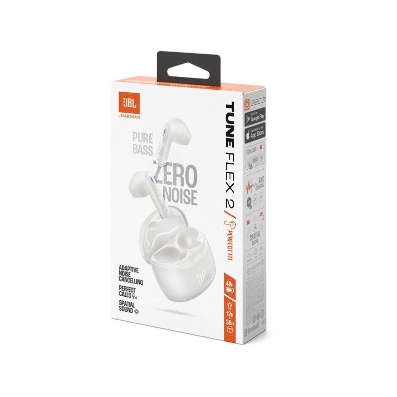 Slušalke JBL Tune Flex 2, bele