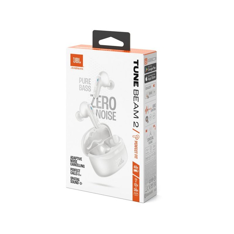 Slušalke JBL Tune Beam 2, bele