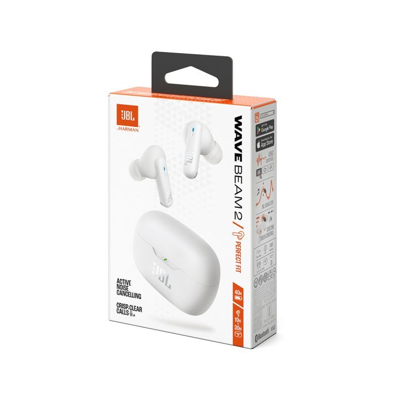 Slušalke JBL Wave Beam 2, bele