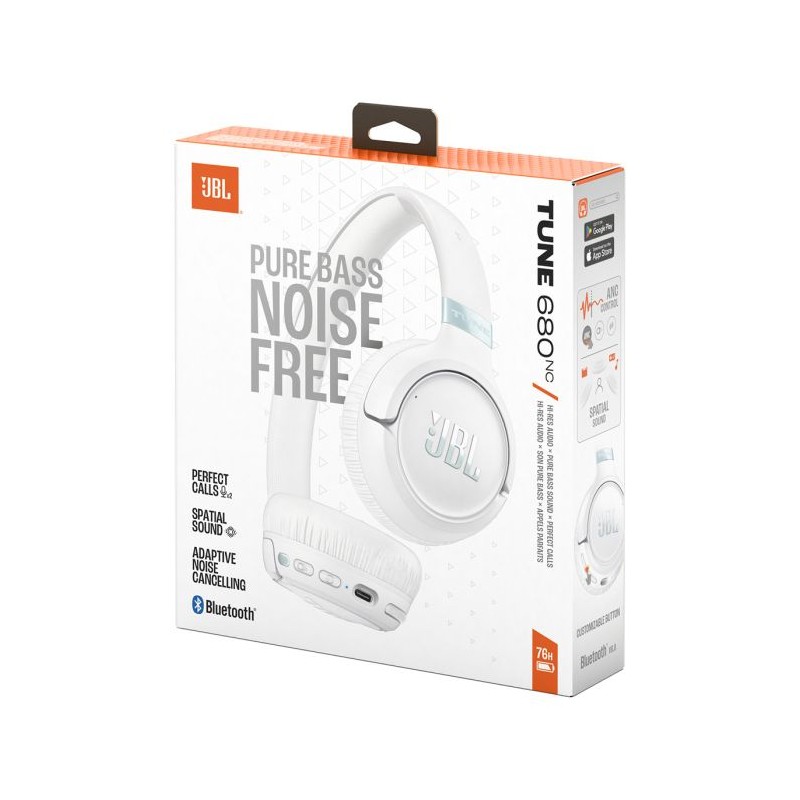 Slušalke JBL Tune 680NC, bele