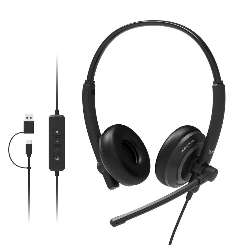 Slušalke PORT Connect Pro Lite 250, črne