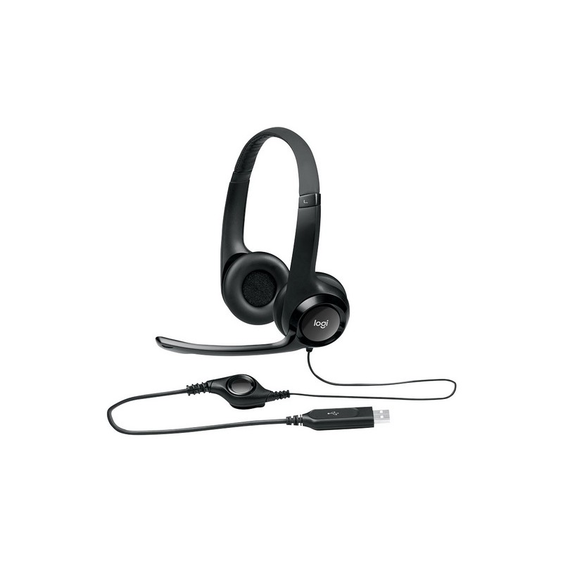 Slušalke Logitech H390, črne