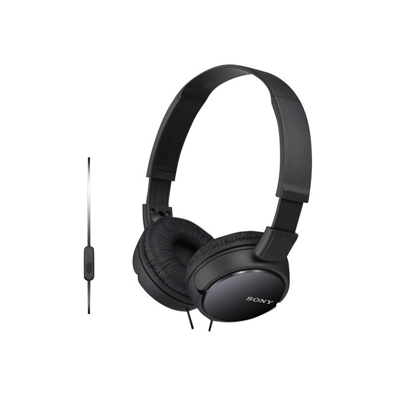 Slušalke naglavne SONY MDRZX110B, črne barve, MDRZX110B.AE