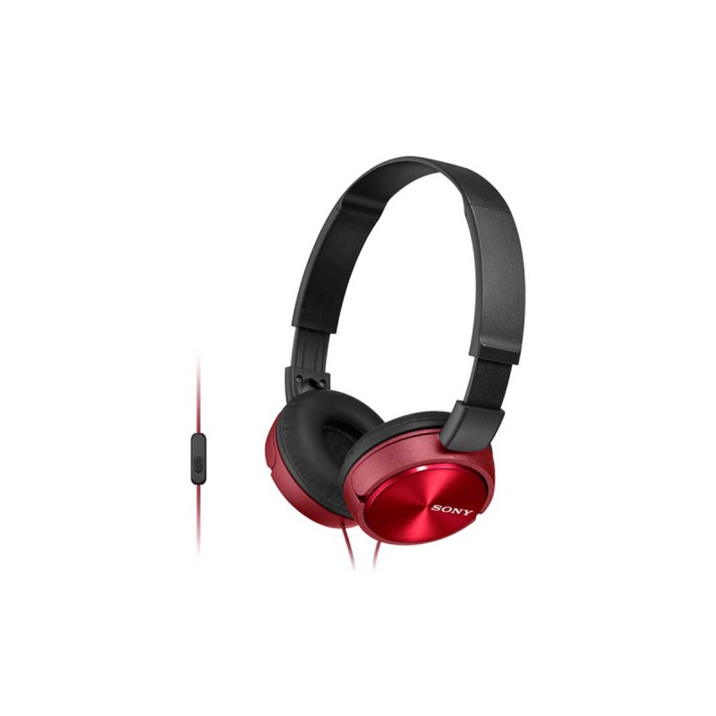 Slušalke naglavne SONY MDRZX310APR, rdeče barve, MDRZX310APR.CE7