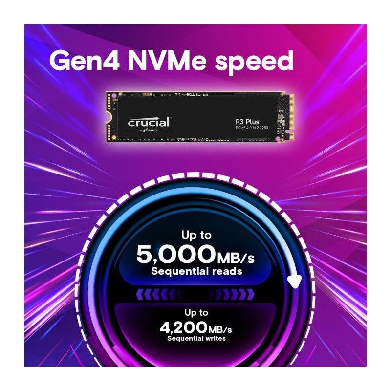 SSD disk 1TB NVMe Crucial SSD P3 Plus, CT1000P3PSSD8