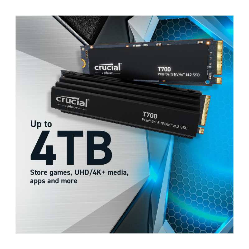 SSD disk 4TB M.2 NVMe Crucial T700, CT4000T700SSD3