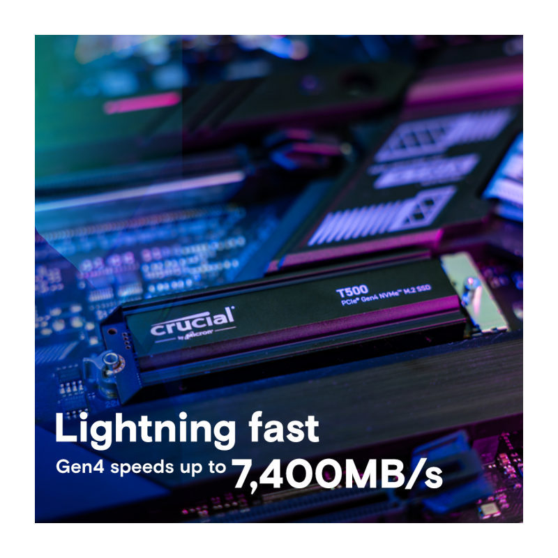 SSD disk 1TB M.2 NVMe Crucial T500 Heatsink