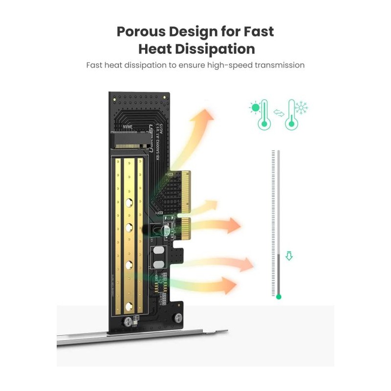Adapter Ugreen M.2 PCIe NVME na PCIe 3.0, 70503
