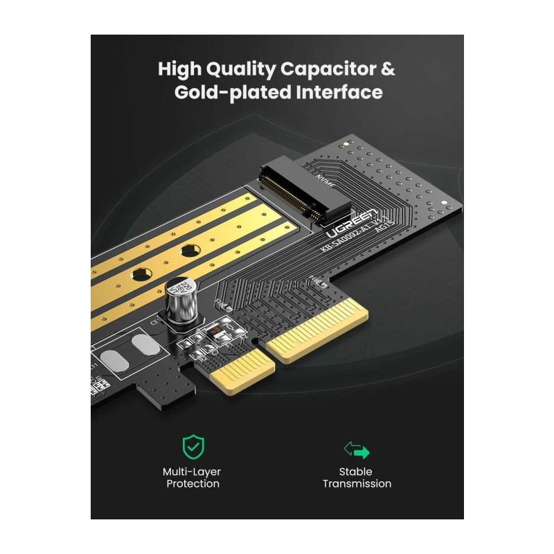 Adapter Ugreen M.2 PCIe NVME na PCIe 3.0, 70503