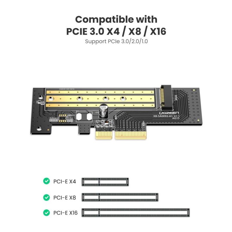 Adapter Ugreen M.2 PCIe NVME na PCIe 3.0, 70503