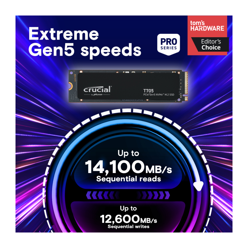 SSD disk 4TB M.2 NVMe, CRUCIAL T705