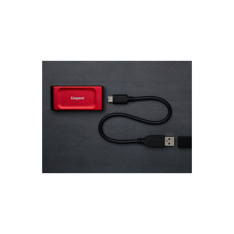 SSD disk 1TB Kingston XS1000 rdeč, USB-A 3.2