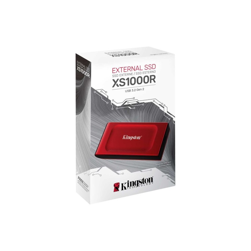 Zunanji SSD disk 2TB Kingston XS1000 rdeč, USB A 3.2