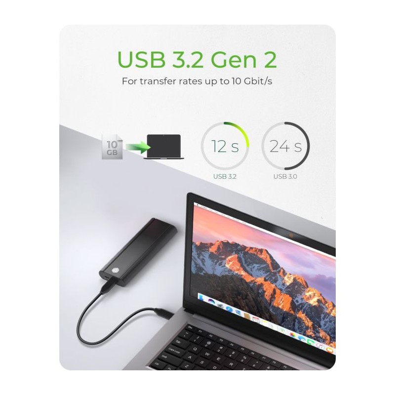 Ohišje za disk Icybox IB-1807MT-C31, M.2 NVMe, USB-C 3.2