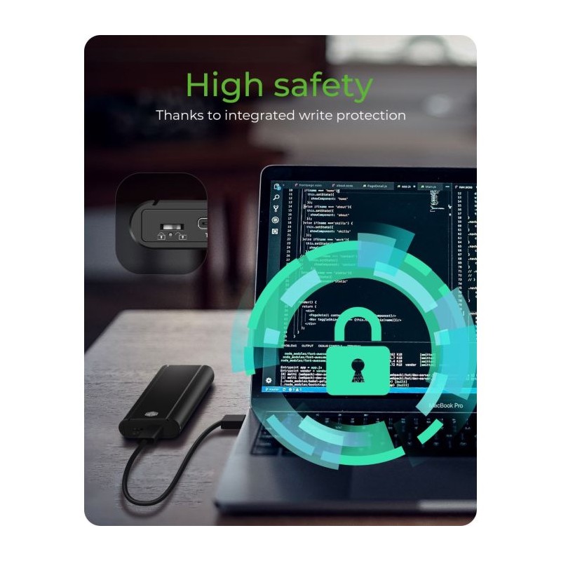 Ohišje za disk Icybox IB-1807MT-C31, M.2 NVMe, USB-C 3.2
