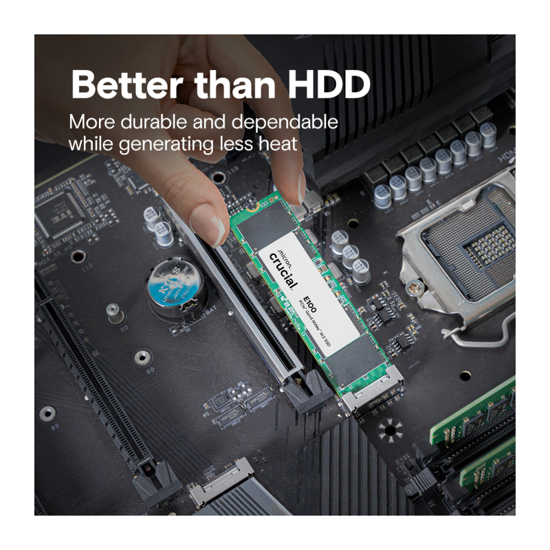 SSD disk 480GB M.2 NVMe CRUCIAL E100, CT480E100SSD8