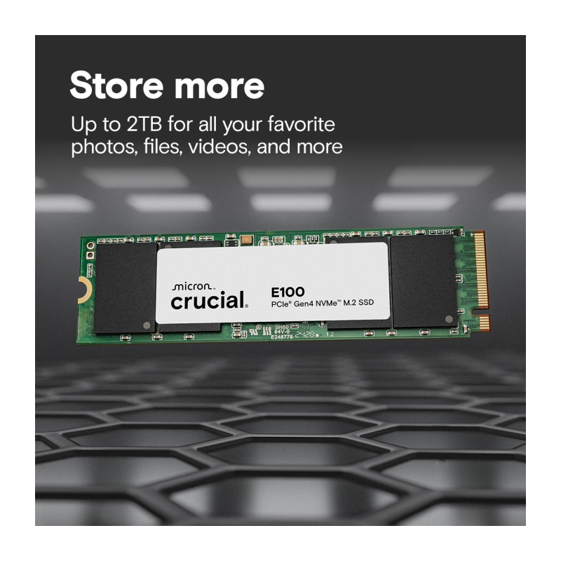 SSD disk 480GB M.2 NVMe CRUCIAL E100, CT480E100SSD8