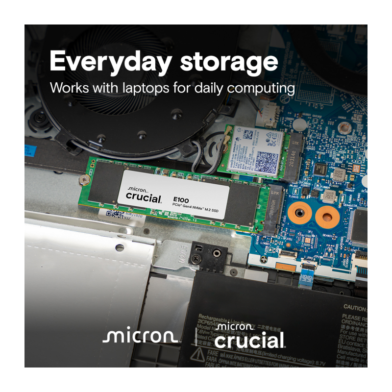 SSD disk 480GB M.2 NVMe CRUCIAL E100, CT480E100SSD8