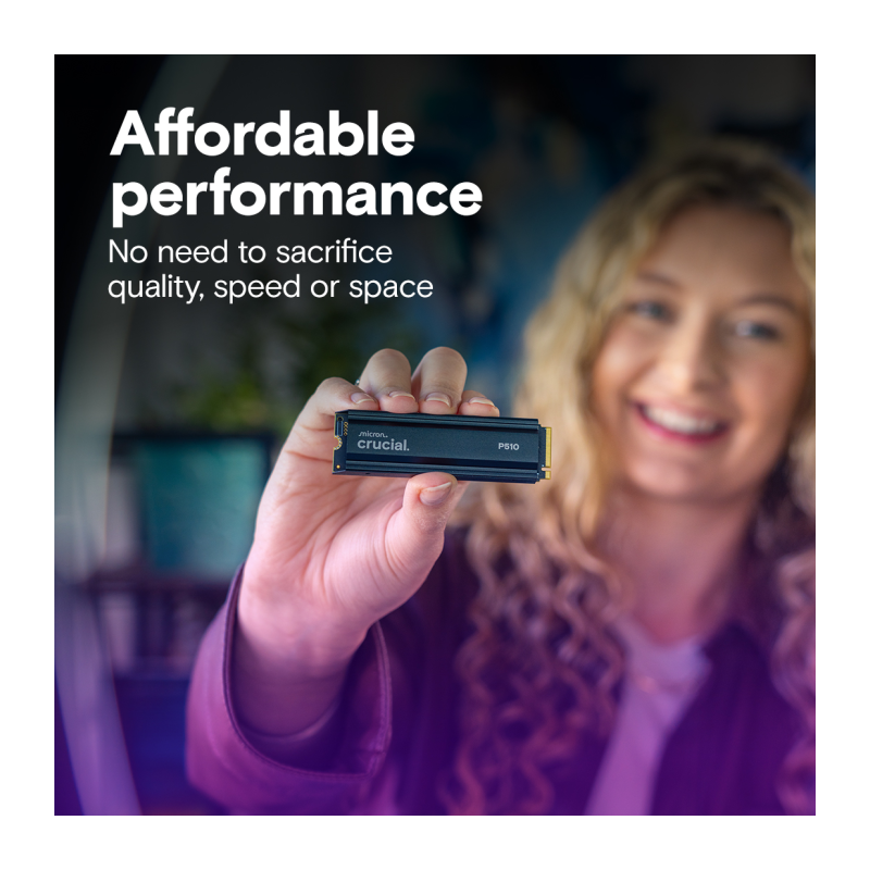 SSD disk 2TB M.2 NVMe Crucial P510, s hladilnikom