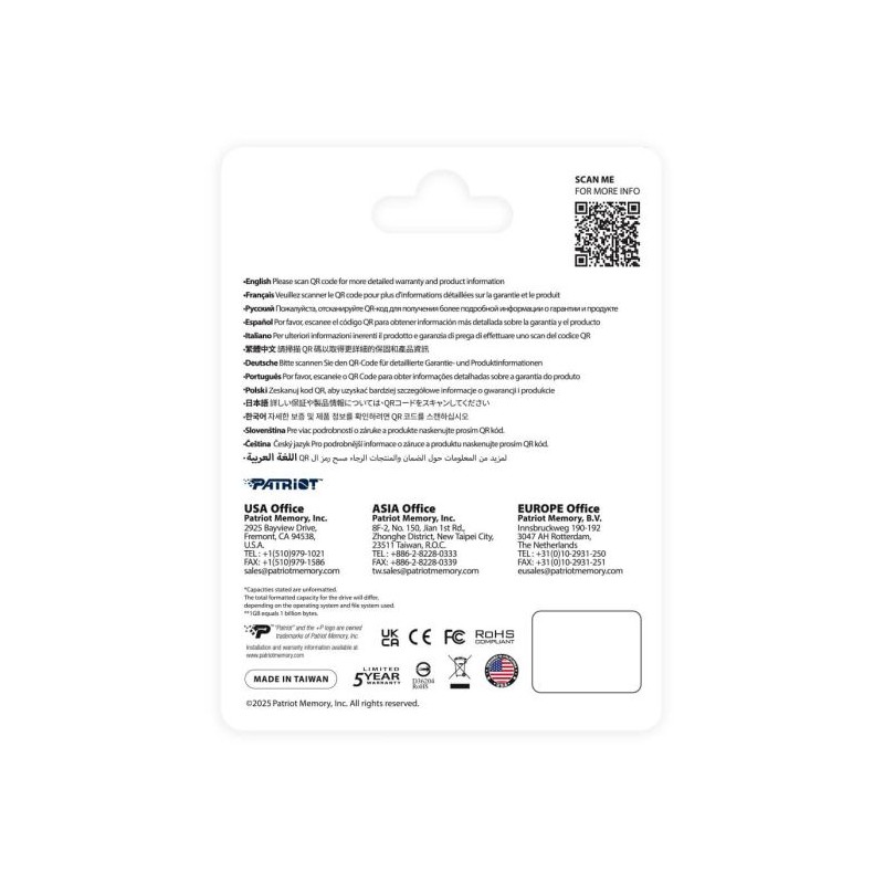 SSD disk 2TB M.2 NVMe Patriot P410