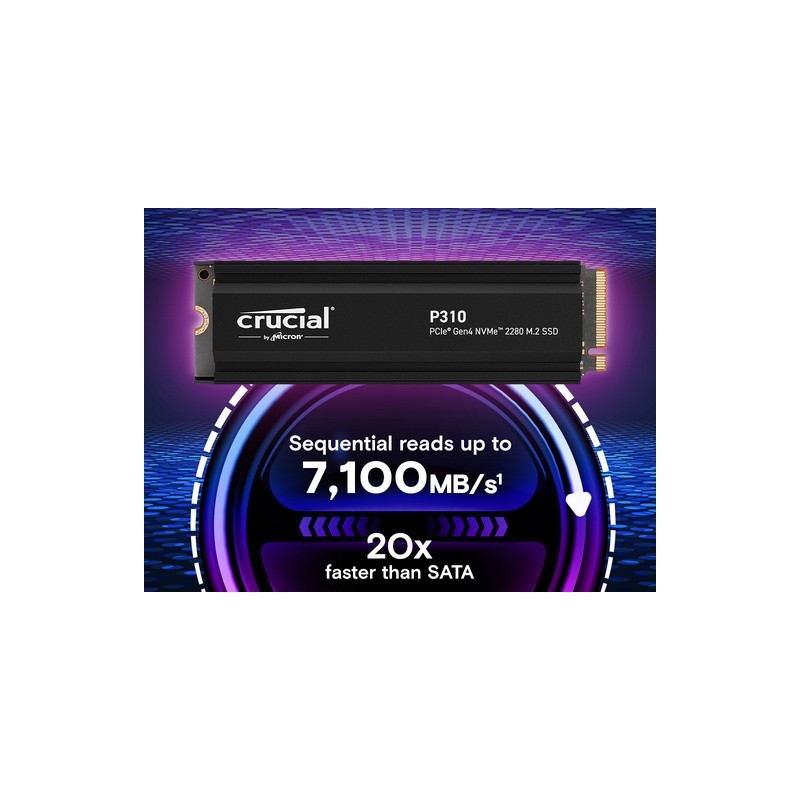 SSD disk 1TB M.2 NVMe Crucial P310 Heatsink