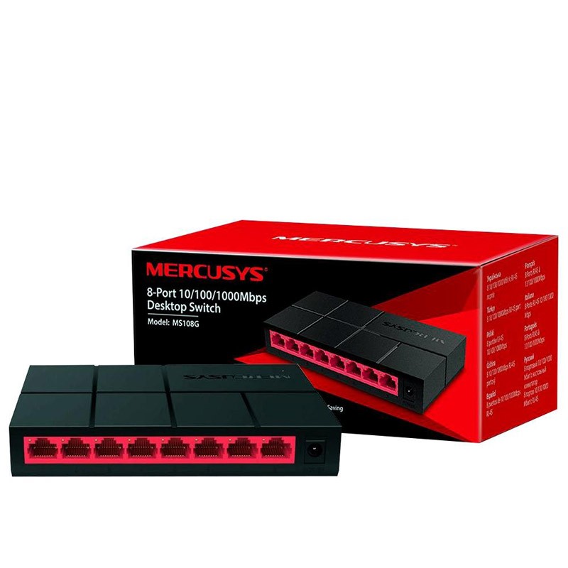 Stikalo (switch) 8 port MERCUSYS 10/100/1000Mbps, MS108G