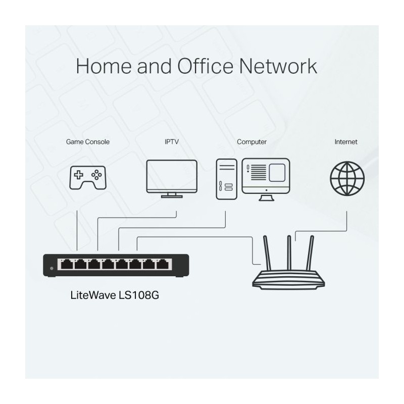 Stikalo (switch) 8 port TP-LINK LiteWave LS108G 10/100/1000Mbps