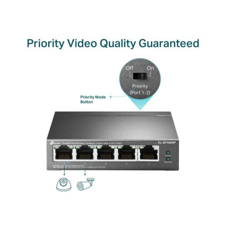 Stikalo (switch) 5 port TP-LINK TL-SF1005P 5-port PoE
