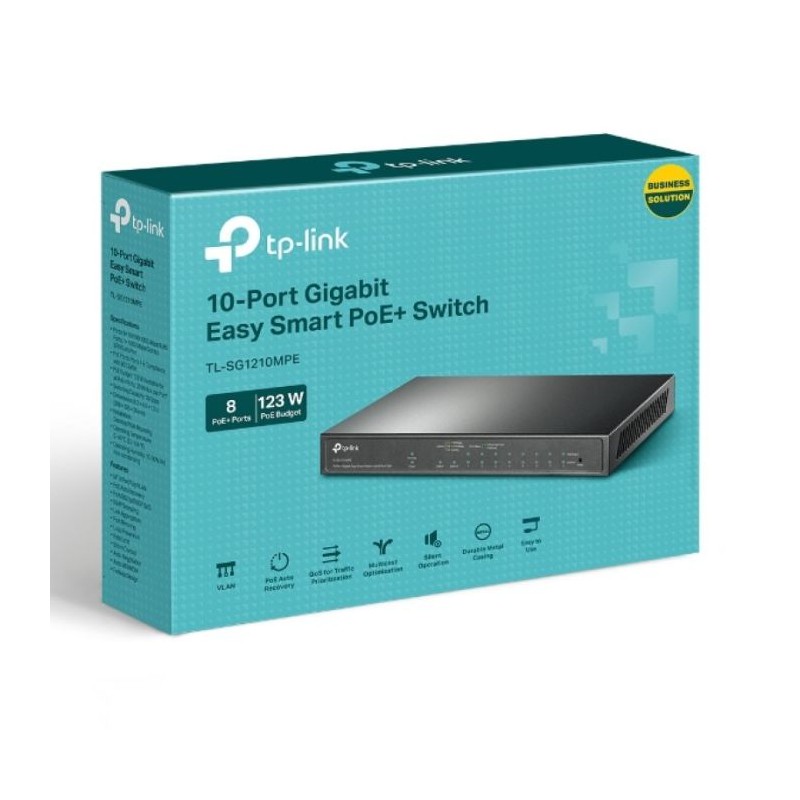 Stikalo TP-LINK 10-port Gigabit z 8-Port PoE+ port TL-SG1210MPE