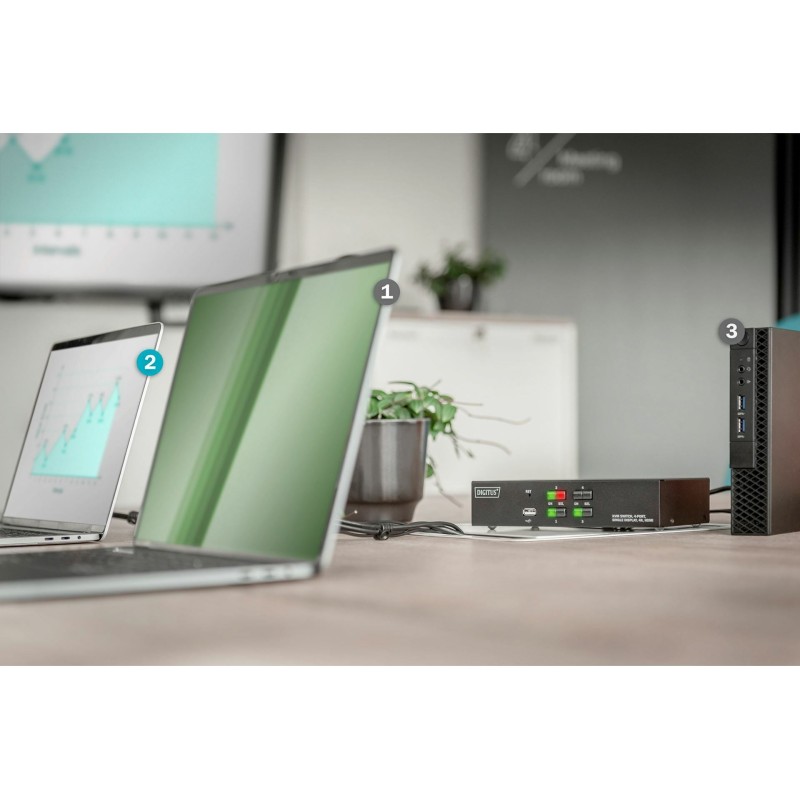 KVM stikalo DIGITUS KVM, 4-Port, Single-Display, 4K, HDMI