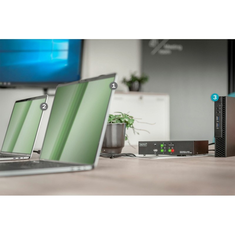 KVM stikalo DIGITUS KVM, 4-Port, Single-Display, 4K, HDMI