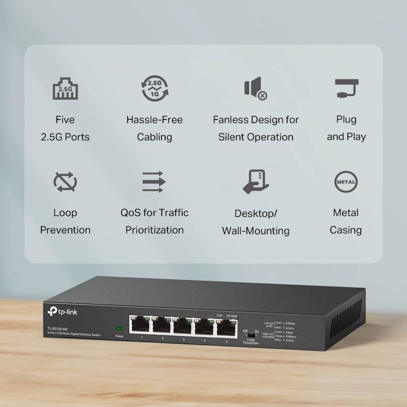 Stikalo (switch) TP-LINK TL-SG105-M2, 5-Port