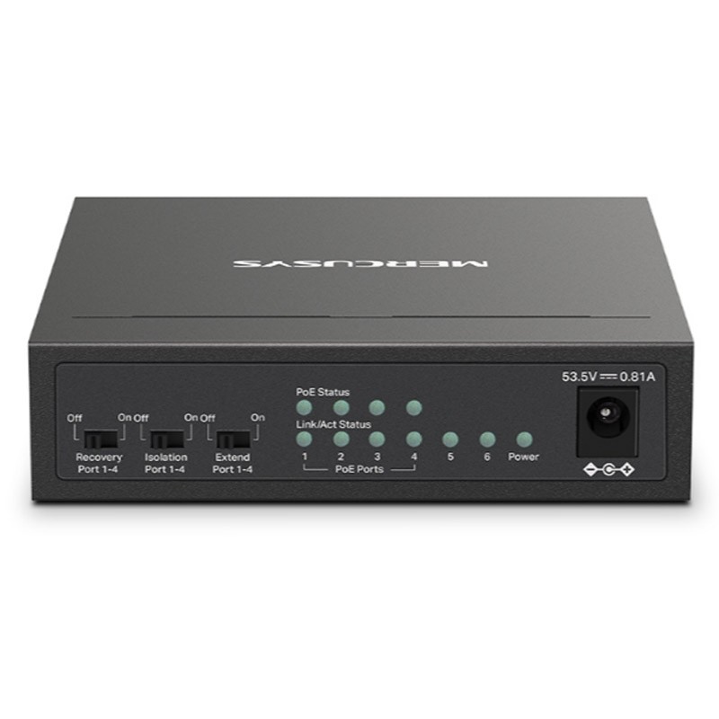 Stikalo (switch) MERCUSYS MS106LP 6-port, 4xPoE+ 40W