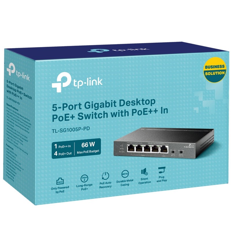 Stikalo (switch) TP-LINK TL-SG1005P-PD 5-port, 4xPoE+ 66W PoE++