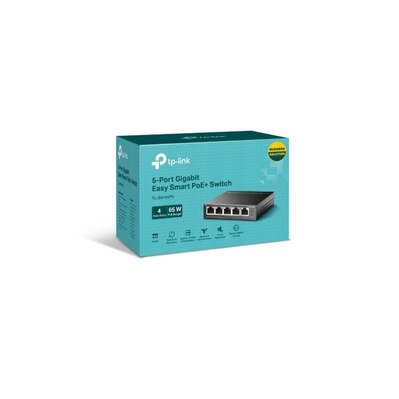 Stikalo (switch) TP-LINK 5-Port Gigabit Easy Smart z 4-Port PoE+
