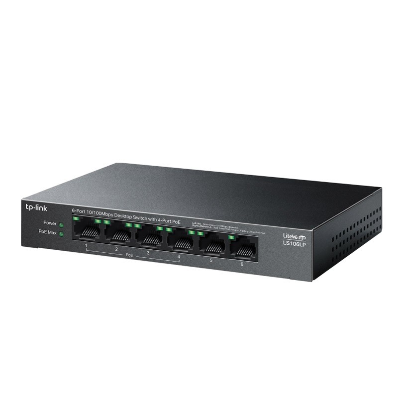 Stikalo (switch) TP-LINK LS106LP, 6-port 10/100Mbps, 4xPoE