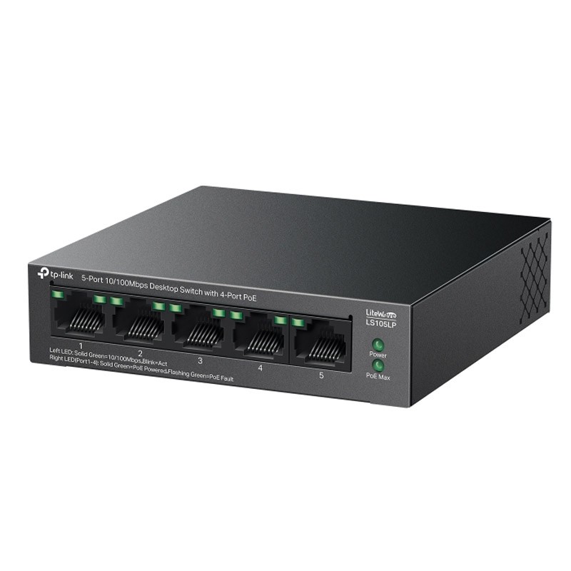 Stikalo (switch) TP-LINK LS105LP, 5-port 10/100Mbps, 4xPoE